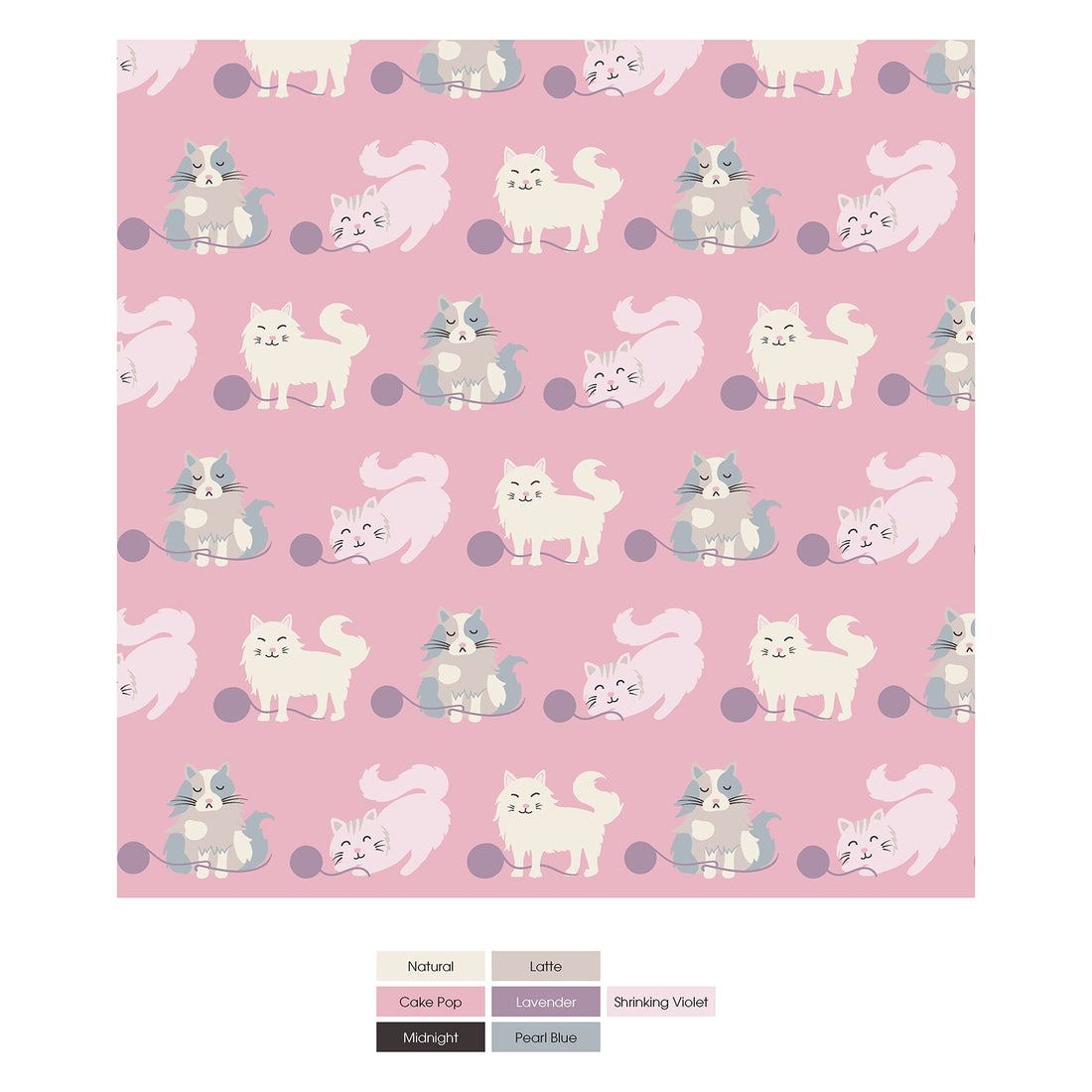 Print Convertible Sleeper with Zipper in Cake Pop Cats and Yarn