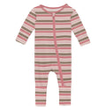 Print Convertible Coverall in Neapolitan Stripe
