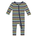 Print Convertible Coverall in Fall Vibes Stripe