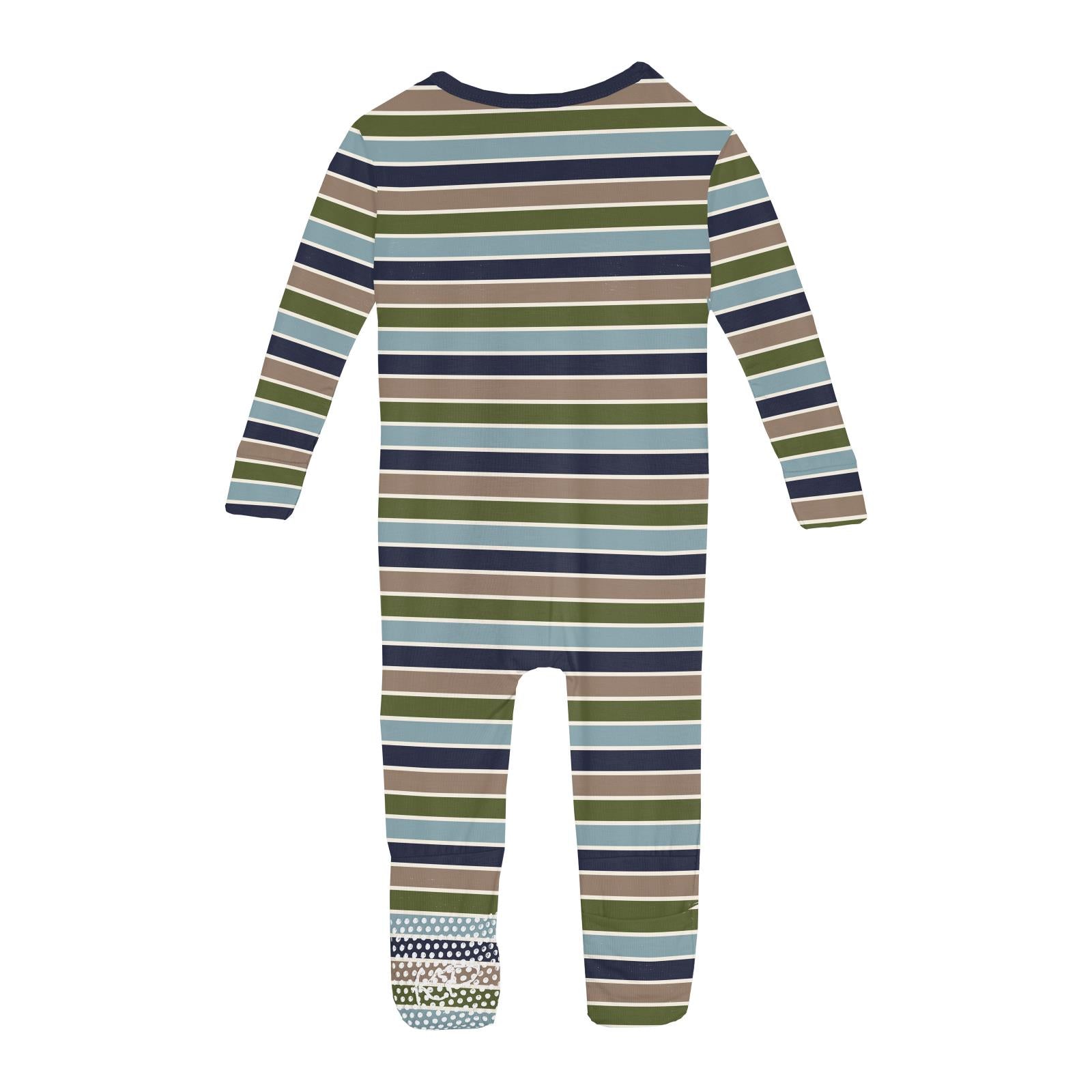 Print Convertible Coverall in Fall Vibes Stripe