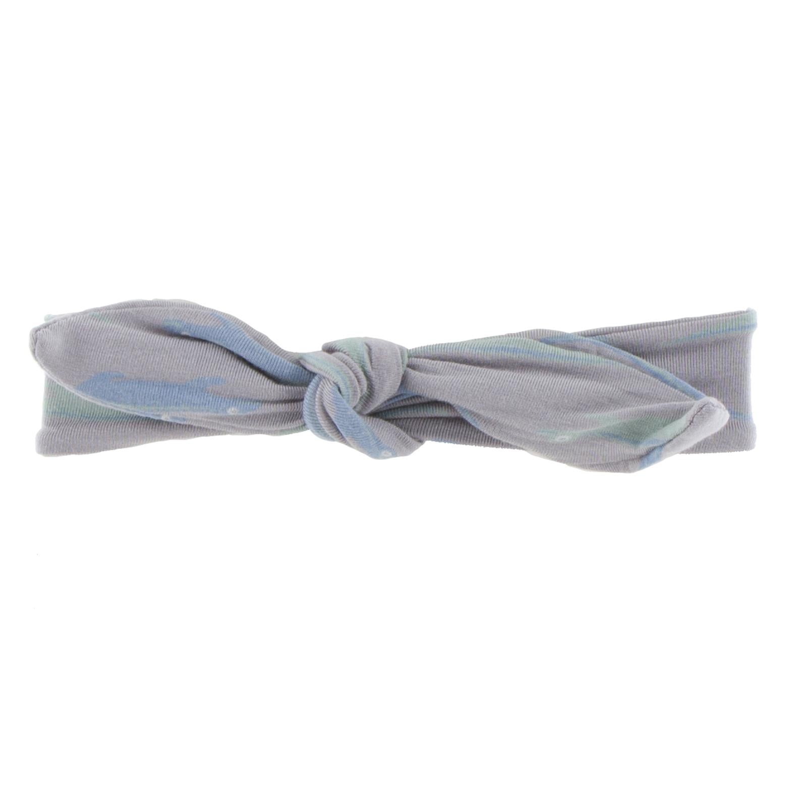 Print Bow Headband in Feather Lizard