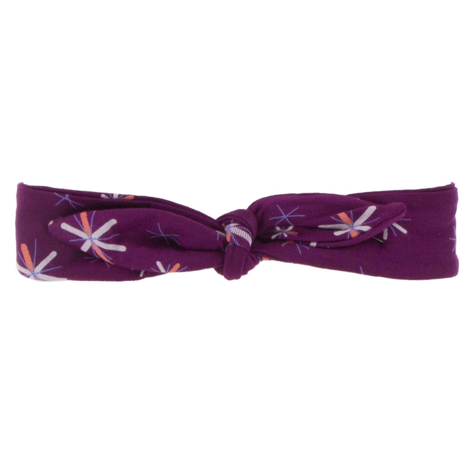 Print Bow Headband in Melody Snow