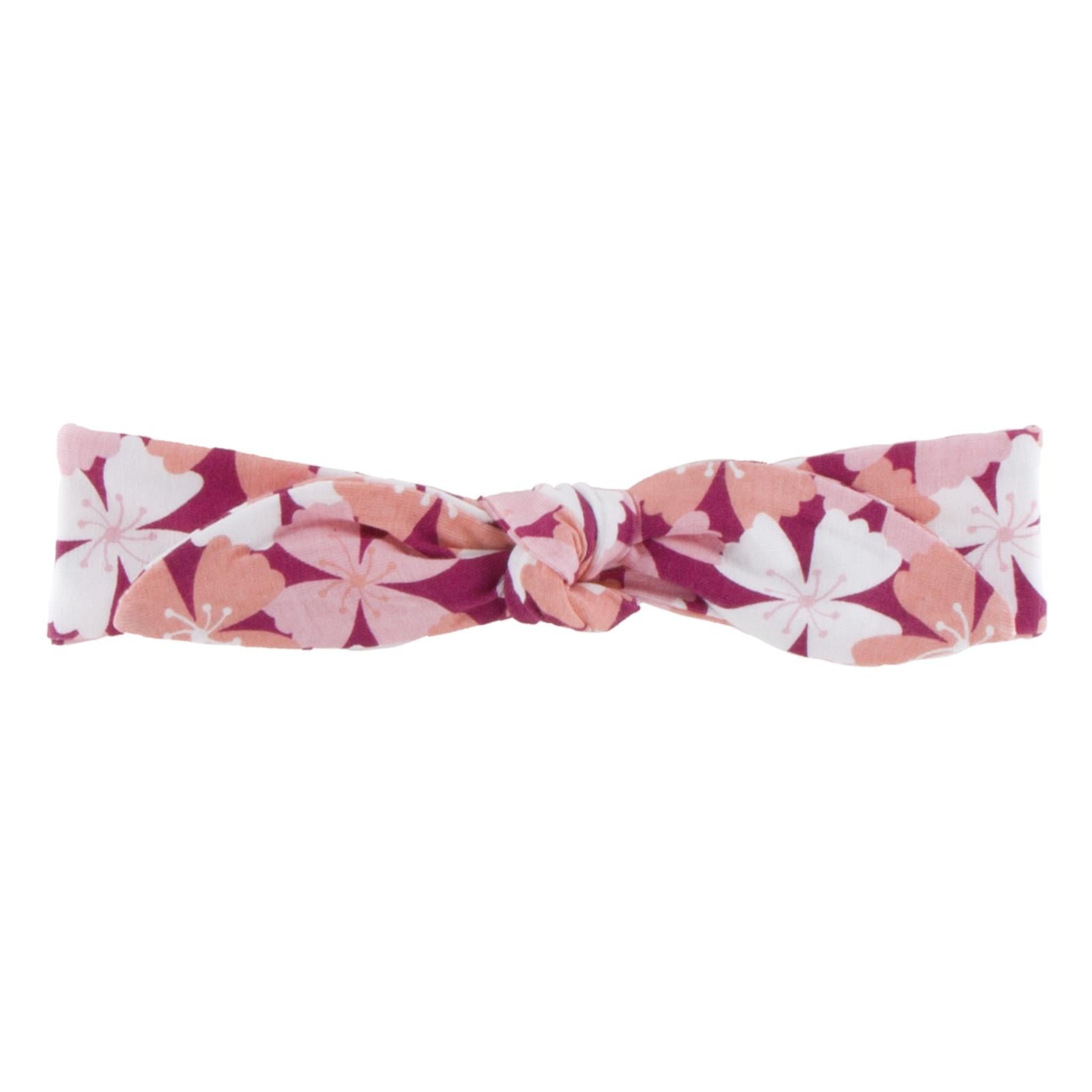 Print Bow Headband in Apple Blossom