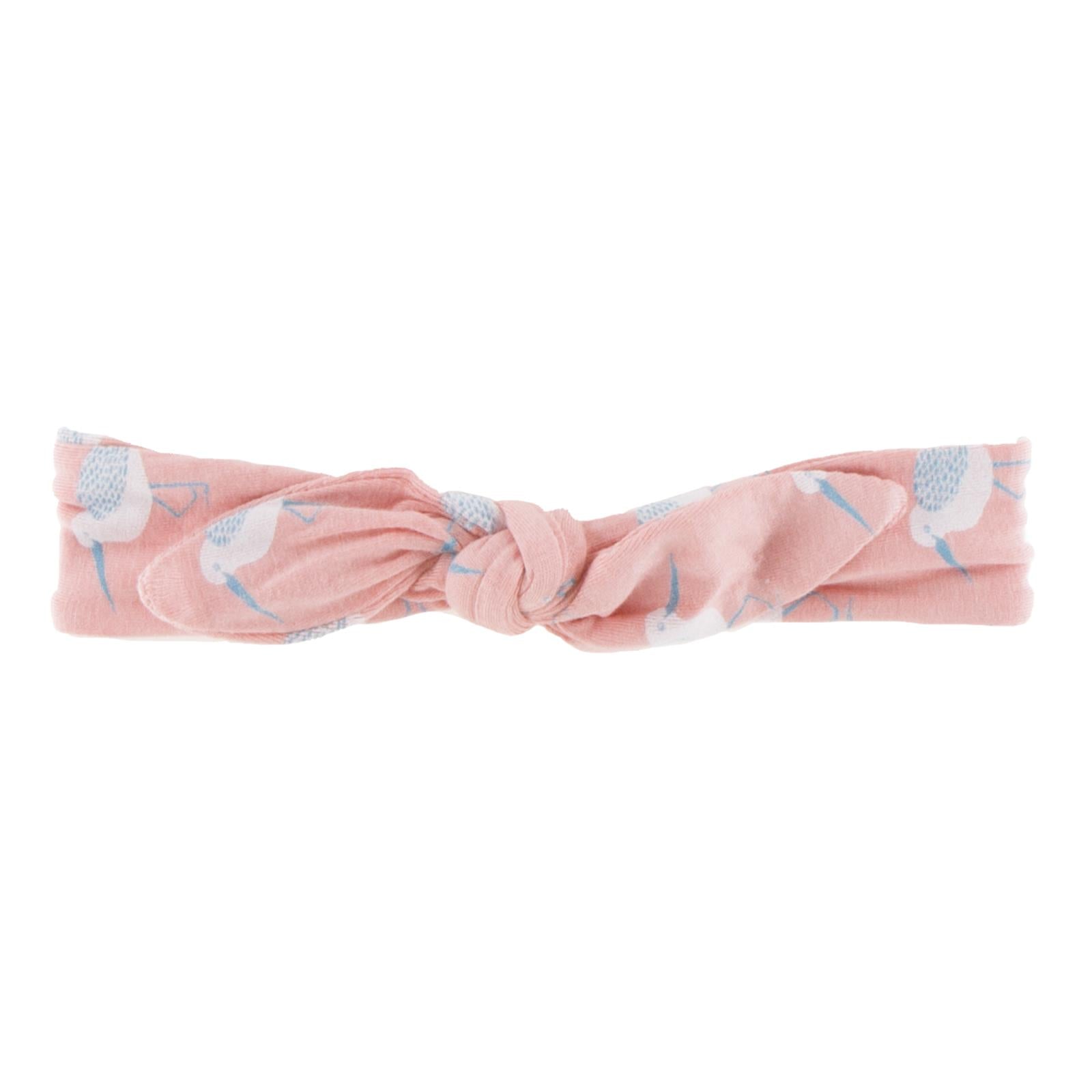 Print Bow Headband in Blush Sandpiper