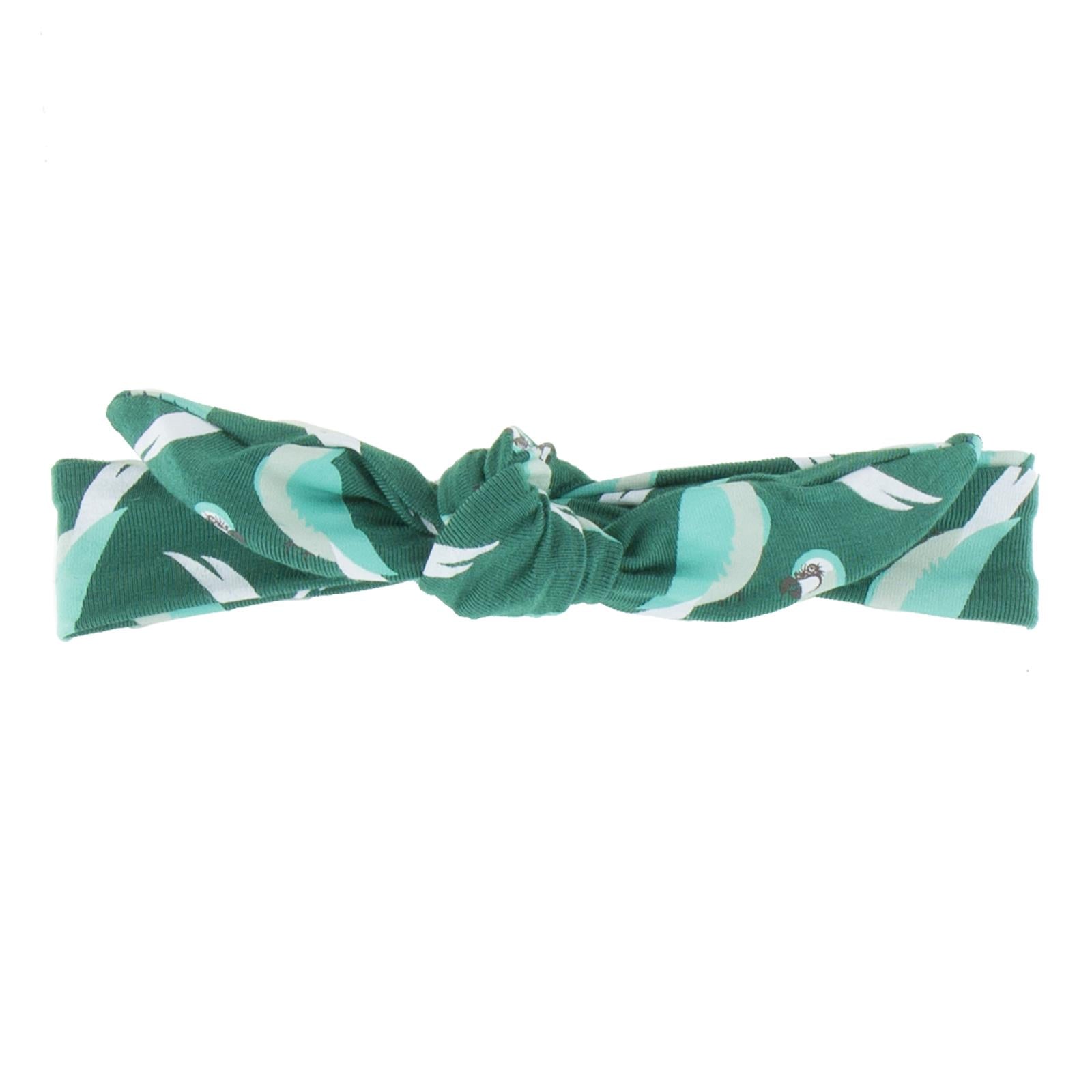 Print Bow Headband in Parrot