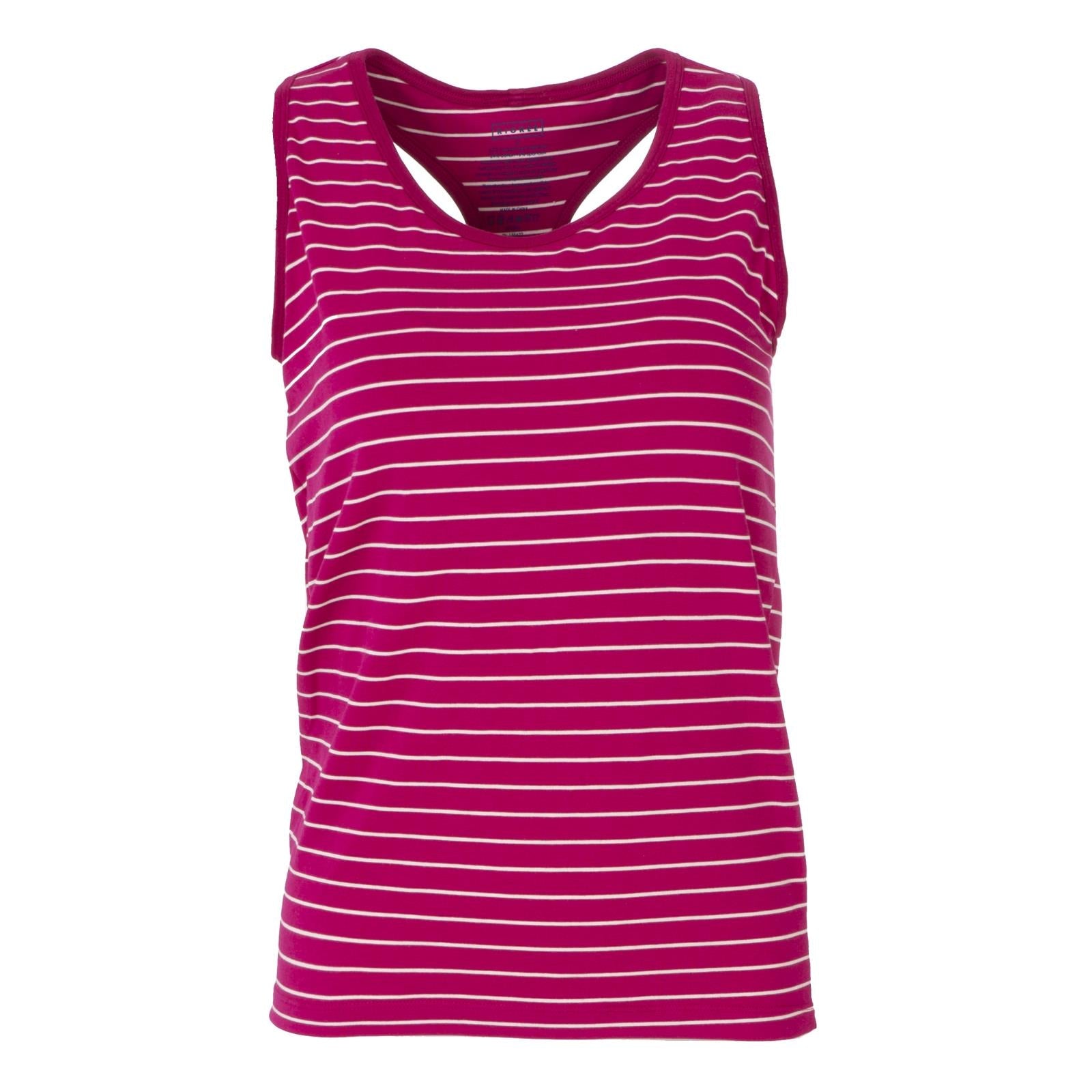 Women's Luxe Tank Top in Tokyo Dragonfruit Stripe UPF 50+ - Image 3