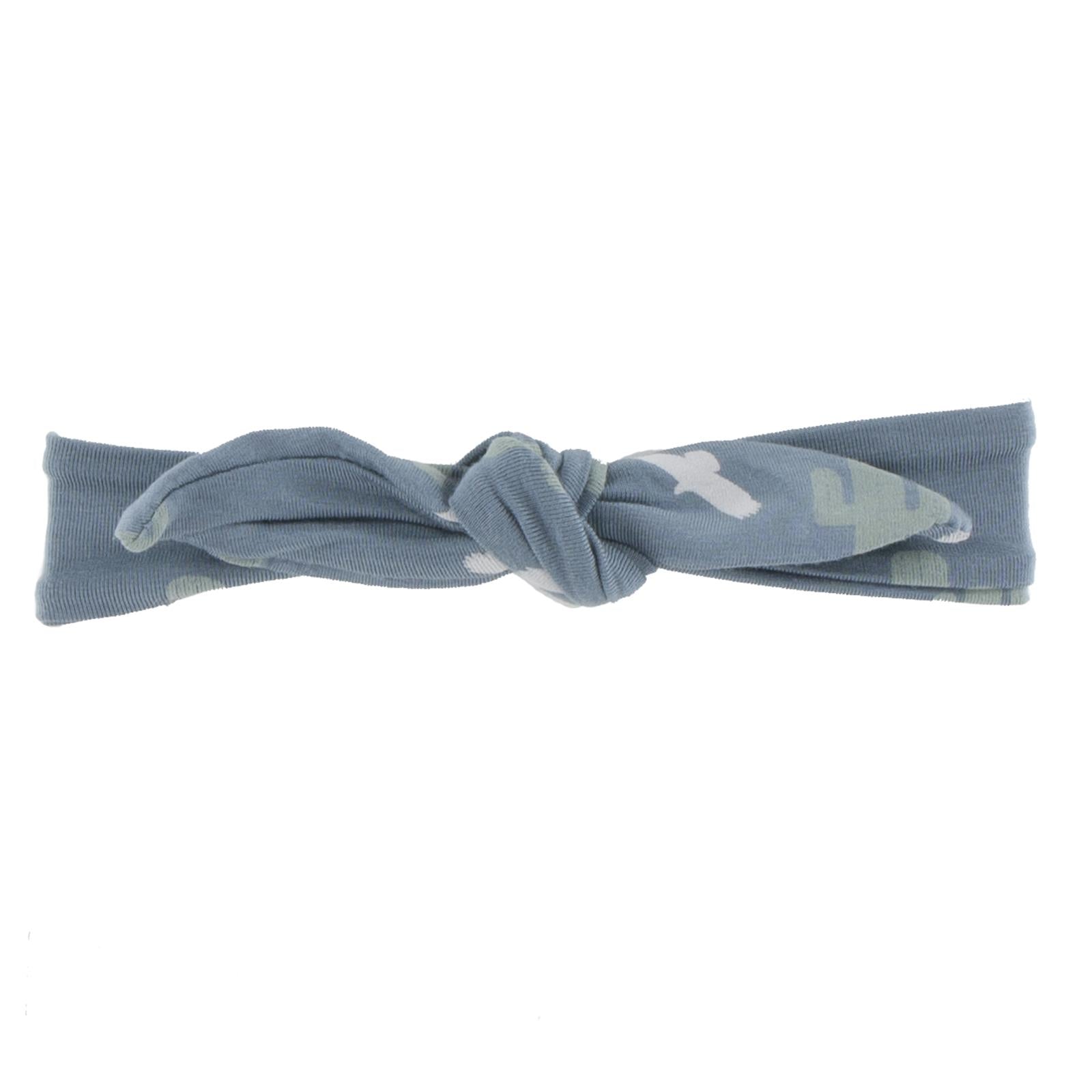 Print Bow Headband in Dusty Sky Cactus