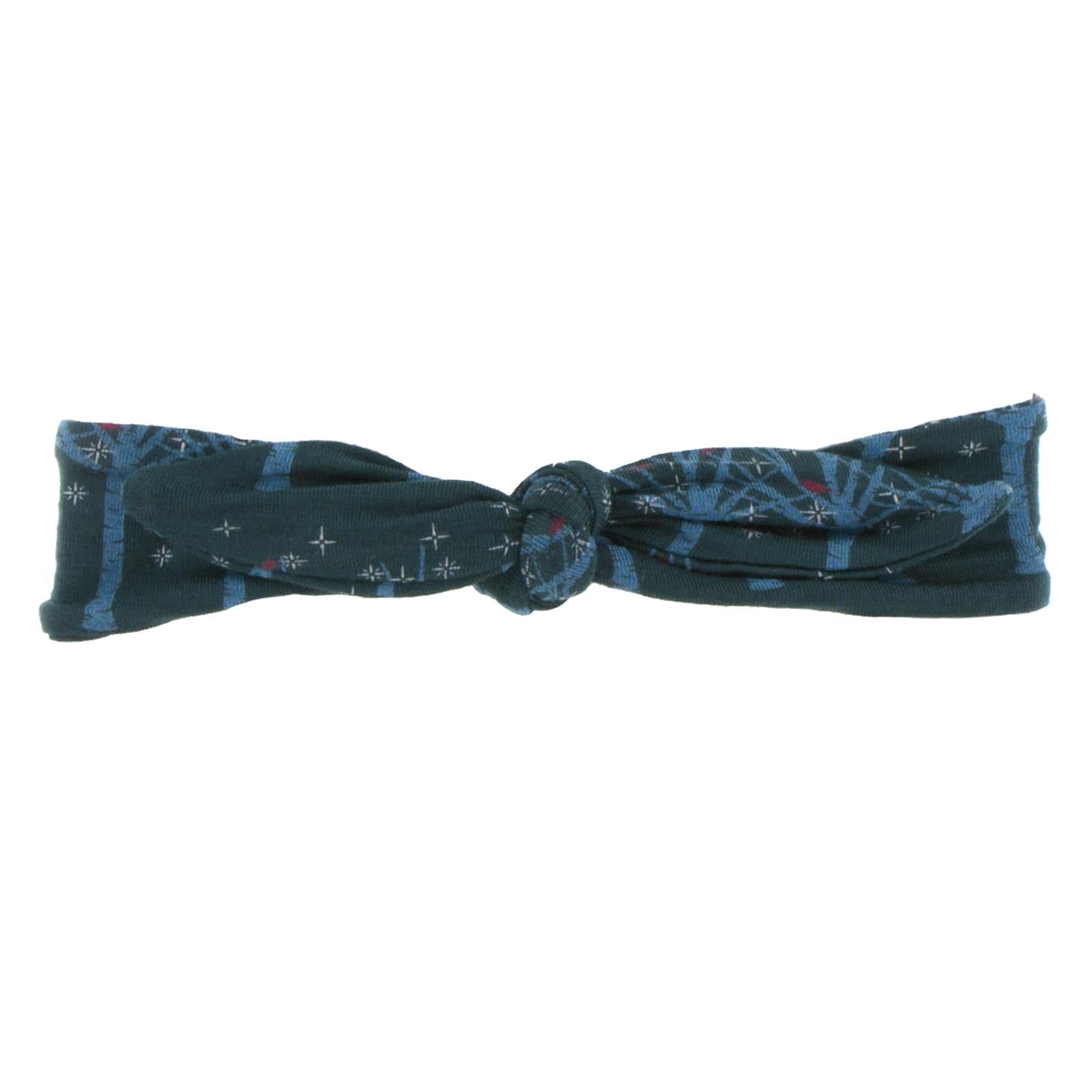 Print Bow Headband in Pine Frosted Birch