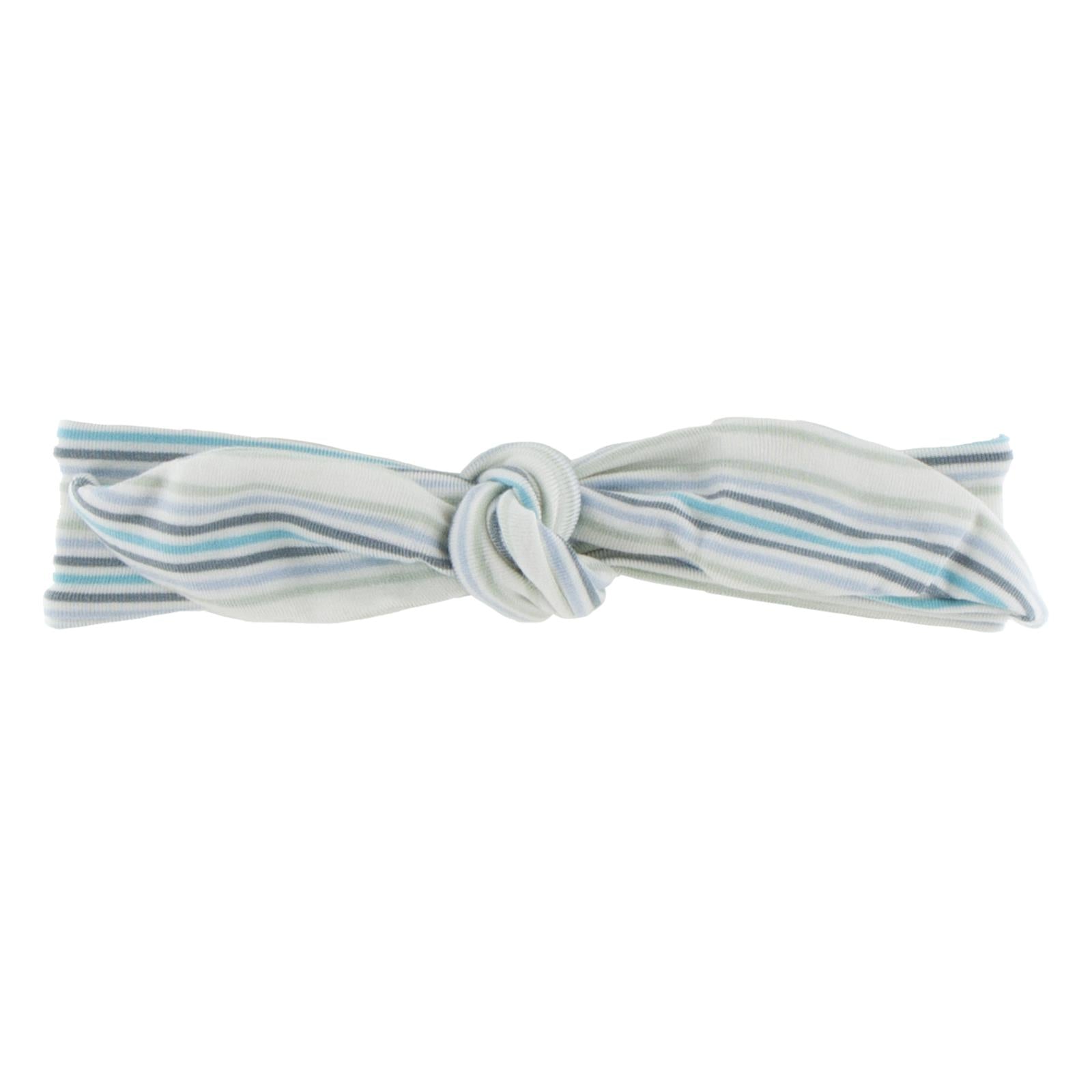 Print Bow Headband in Boy Desert Stripe