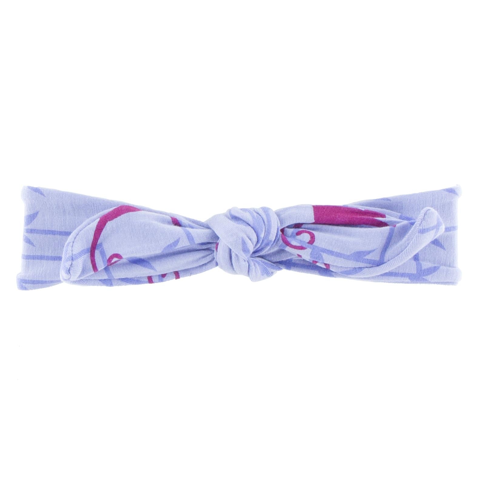 Print Bow Headband in Lilac Forest Monkey