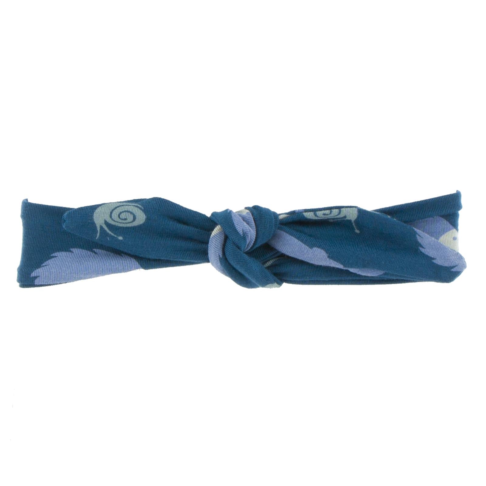 Print Bow Headband in Peacock Hedgehog