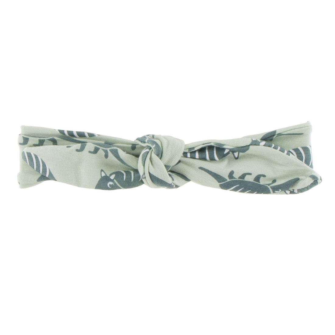Print Bow Headband in Aloe Armadillo