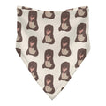 Print Bandana Bib in Natural Velveteen Rabbit