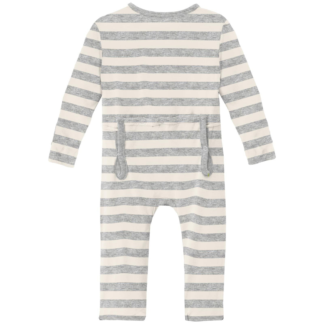 Print Coverall with 2 Way Zipper in Heathered Mist Sweet Stripe