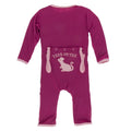 Holiday Applique Coverall in Berry Year of the Rat