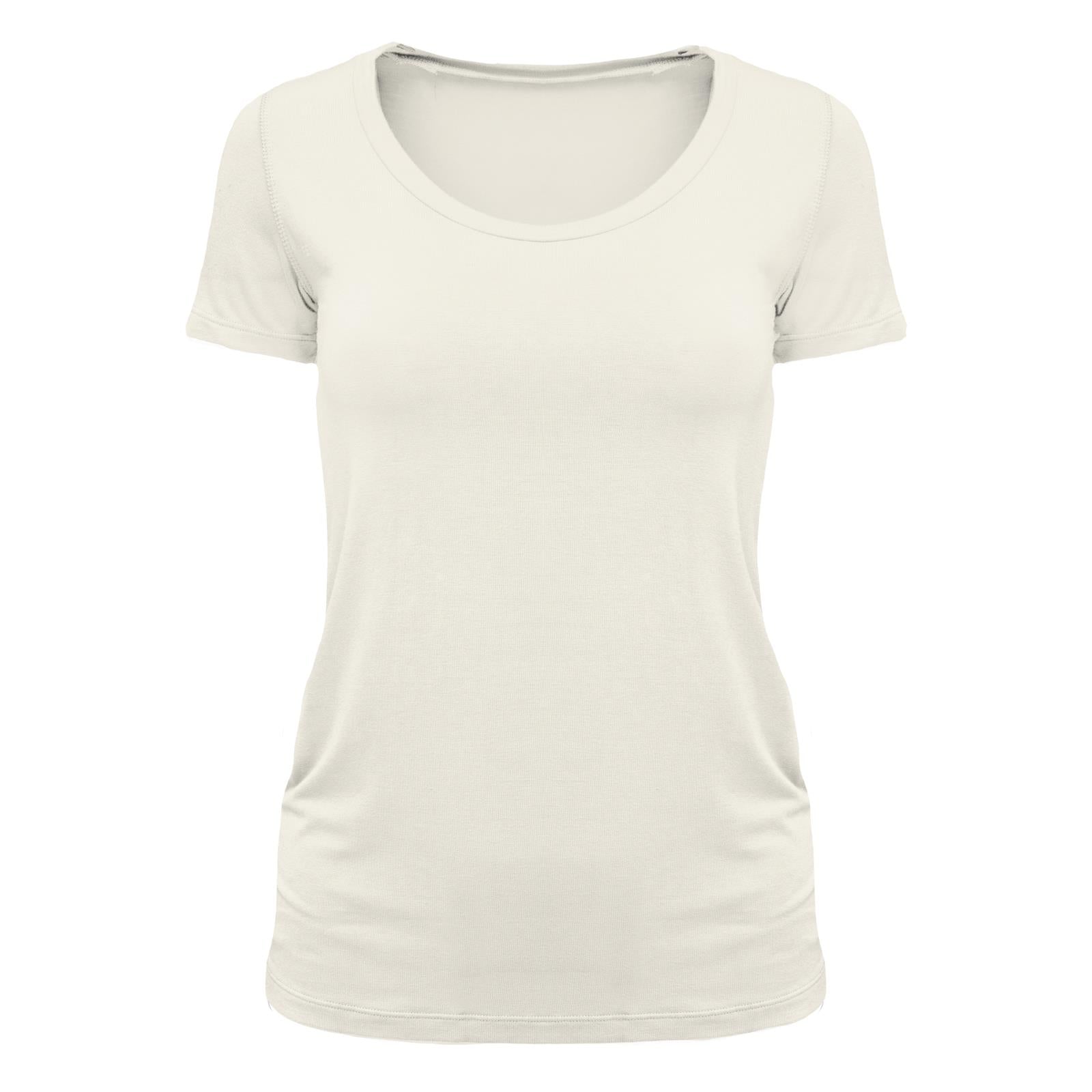 Women's Short Sleeve Scoop Neck Tee in Natural Bamboo Blend - Image 4