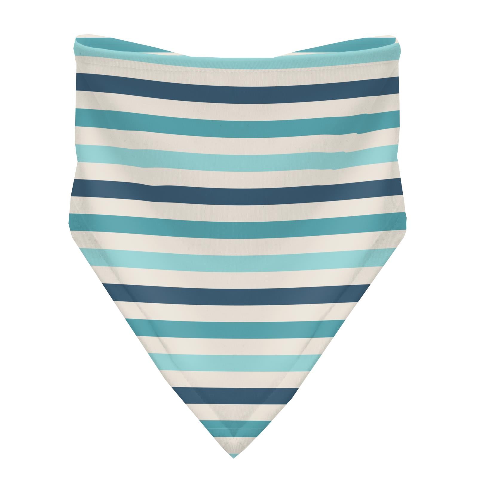 Print Bandana Bib Set of 3 in Deep Sea Cheeseburger, Summer Sky Bowling & Cruisin' Stripe