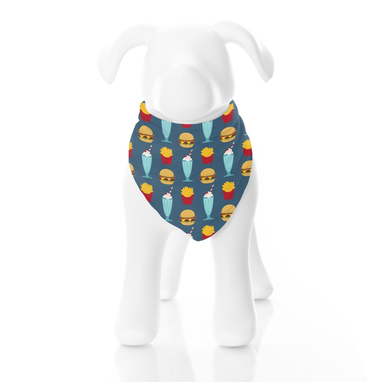 Print Dog Bandana in Deep Sea Cheeseburger