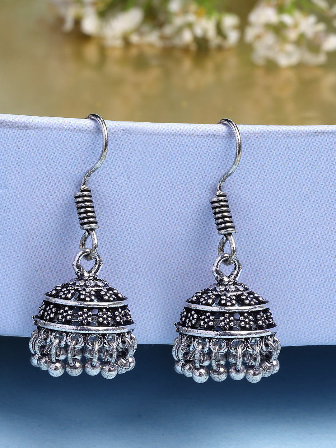 Set of 3 Oxidized Traditional Earrings: Bohemian Gold & Silver