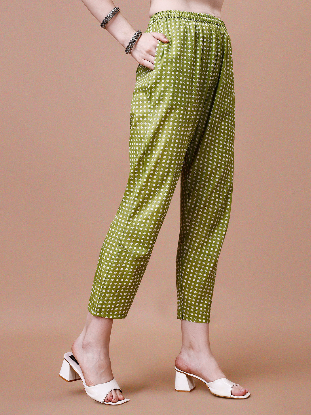 Multicolor Mirror Embroidered Kurta With Pant and Dupatta Set