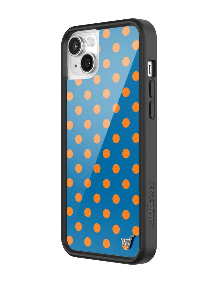 Blue and Orange Polka Dot Protective iPhone Case - Image 42