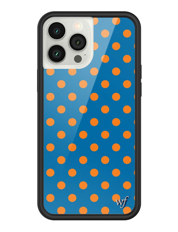 Blue and Orange Polka Dot Protective iPhone Case - Image 39
