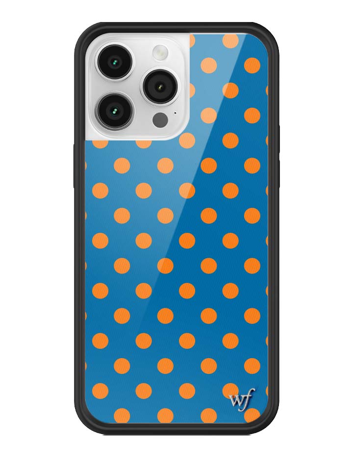 Blue and Orange Polka Dot Protective iPhone Case - Image 33