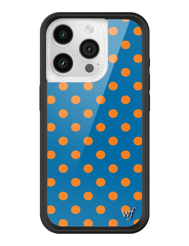 Blue and Orange Polka Dot Protective iPhone Case - Image 29