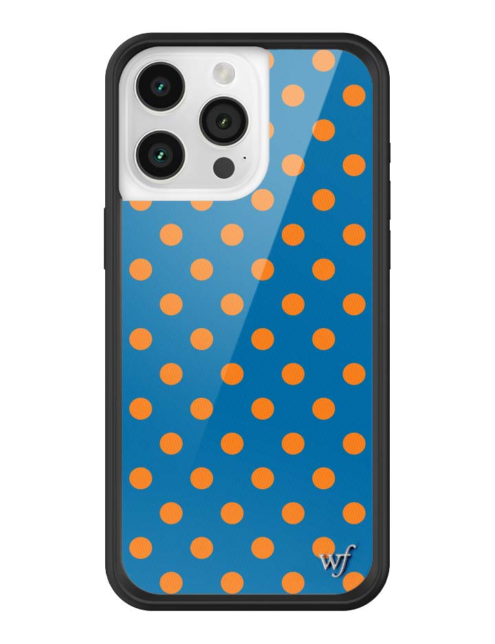 Blue and Orange Polka Dot Protective iPhone Case - Image 25