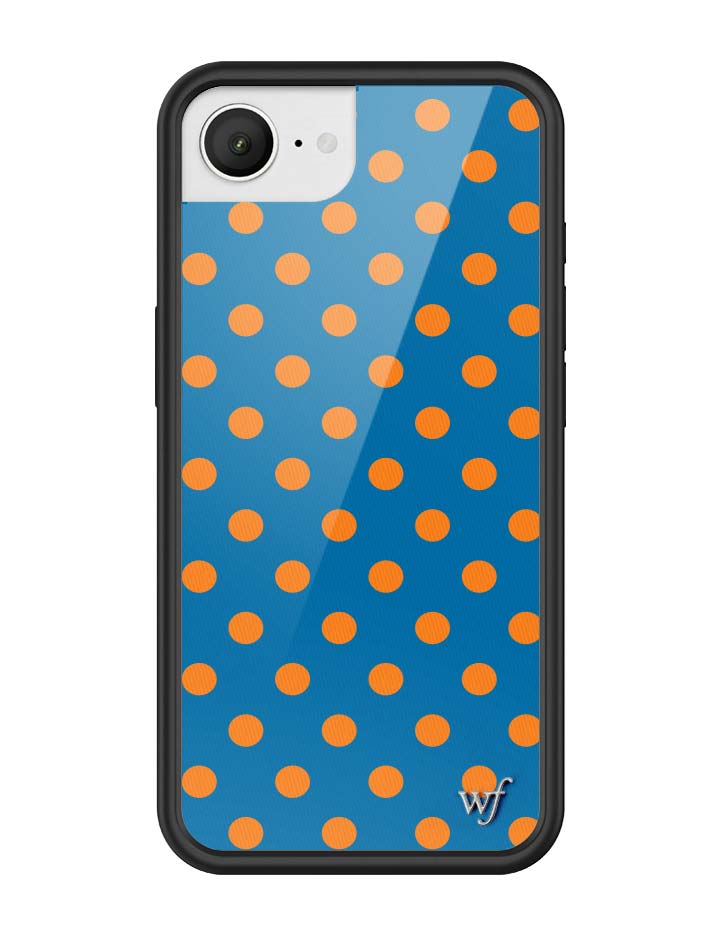 Blue and Orange Polka Dot Protective iPhone Case - Image 23