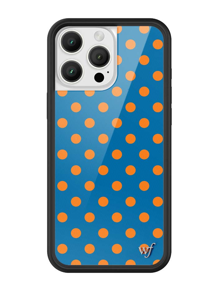Blue and Orange Polka Dot Protective iPhone Case - Image 15