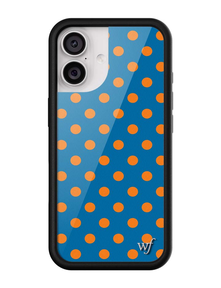 Blue and Orange Polka Dot Protective iPhone Case - Image 7