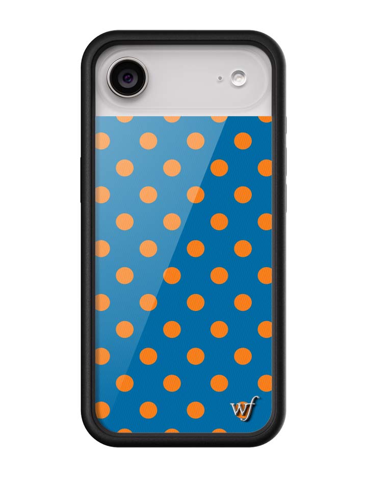 Blue and Orange Polka Dot Protective iPhone Case - Image 12