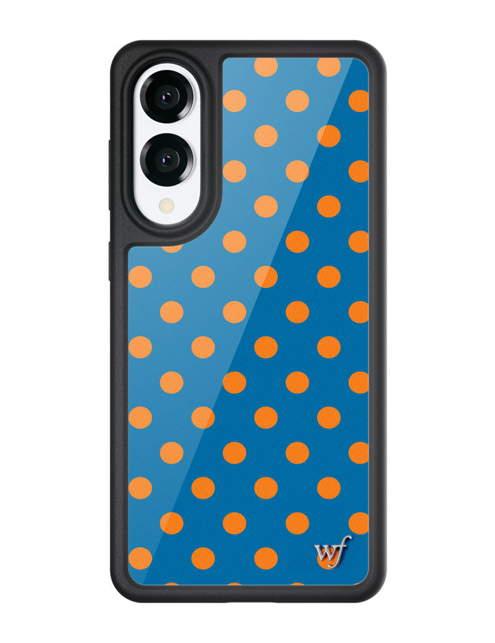 Polka Dot Blue and Orange Protective Case for Samsung Galaxy