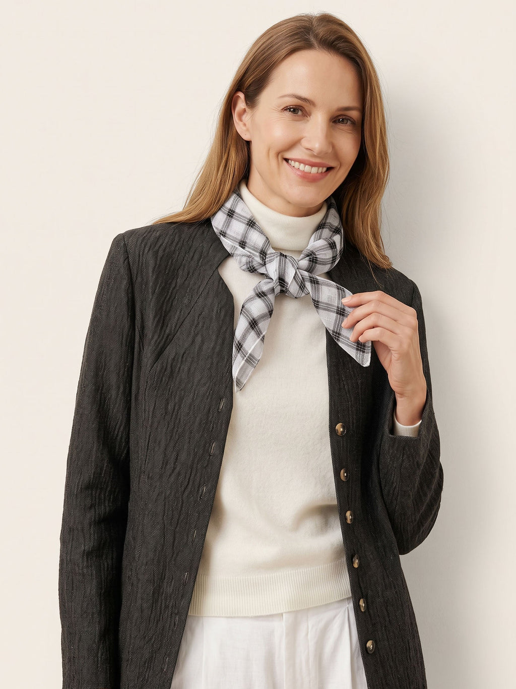 Natural Linen Soft Texture Scarf