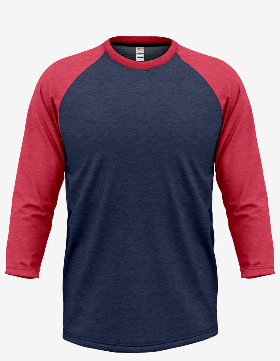 Three-Quarter Sleeve Raglan Baseball Shirt with Scalloped Hem - Image 6