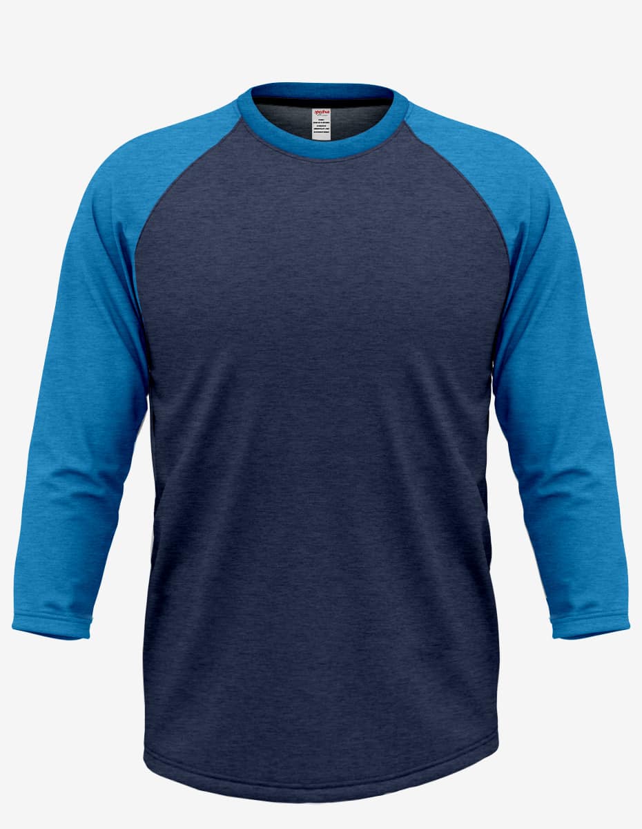Three-Quarter Sleeve Raglan Baseball Shirt with Scalloped Hem - Image 11