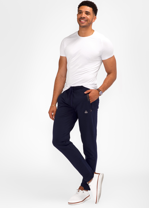 Navy Blue Athletic Tapered Jogger Pants for Tall Men - Image 5