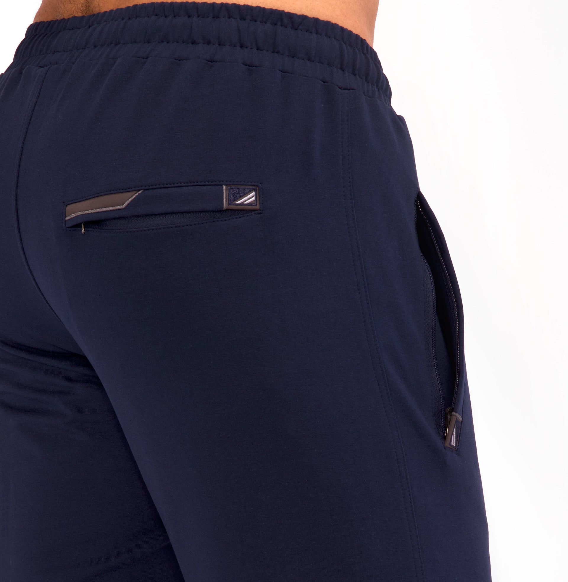 Navy Blue Athletic Tapered Jogger Pants for Tall Men - Image 3