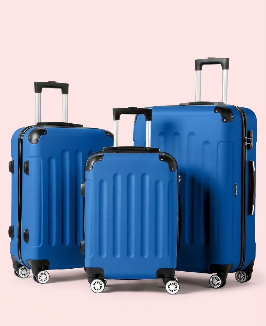 3-Piece Hard Shell Spinner Luggage Set with TSA Lock - 20/24/28 In