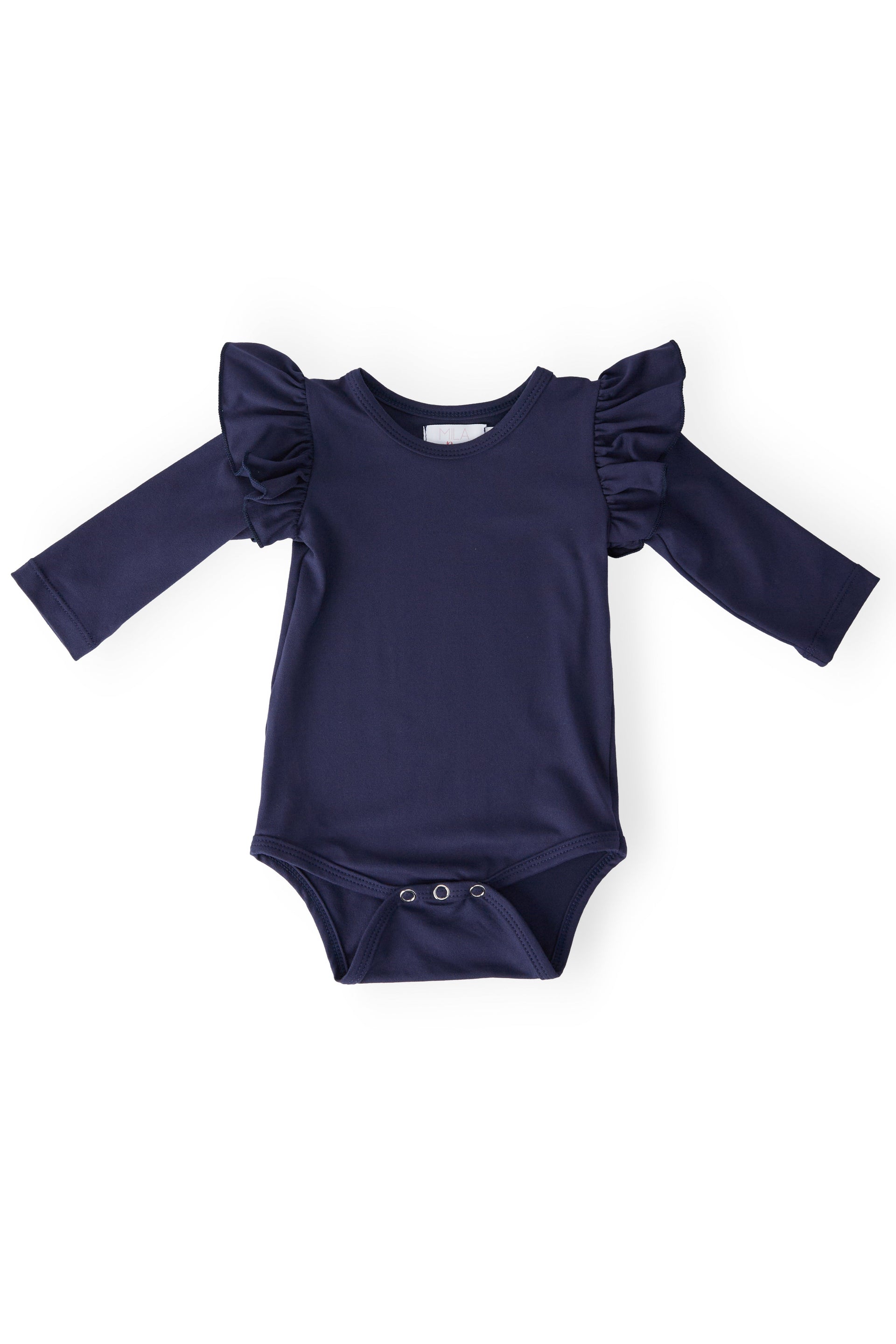 Navy L/S Flutter Bodysuit