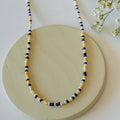 Navy Neve Beaded Necklace