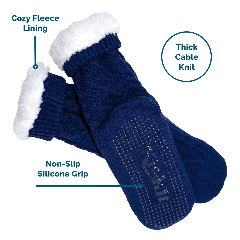 Slipper Socks in Navy Blue