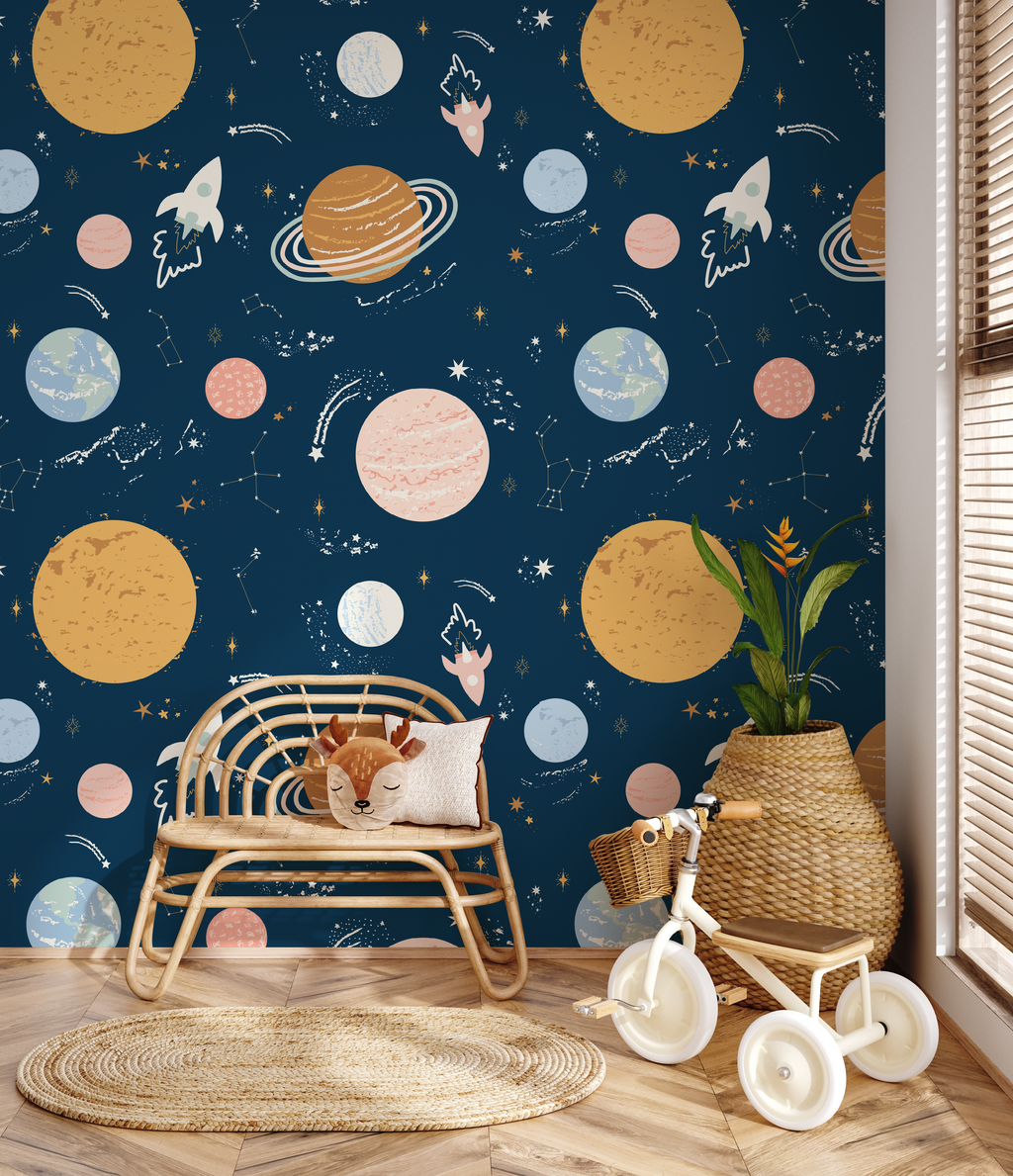 Venus Multi-Color Whimsical Removable Wallpaper