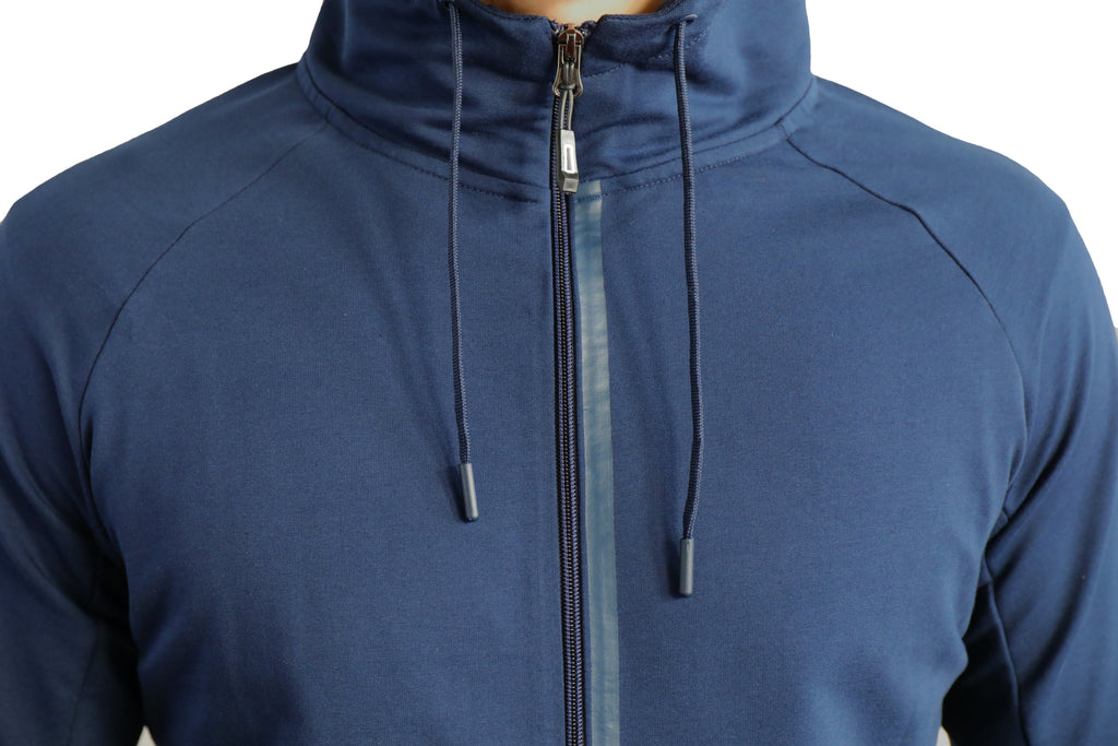 Mens Slim Fit Full-Zip Hooded Sweatshirt in Heather Grey - Image 20