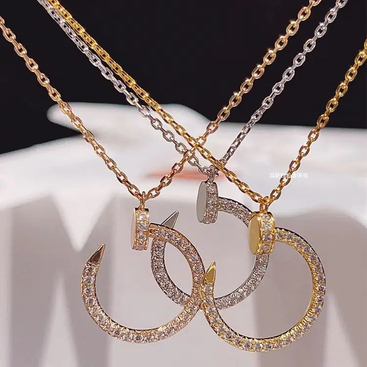 Trendy Luxury Hook Pendant Necklace for Women