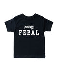 Nearly Feral Minimalist Tee - Off-White & Black Cotton Top