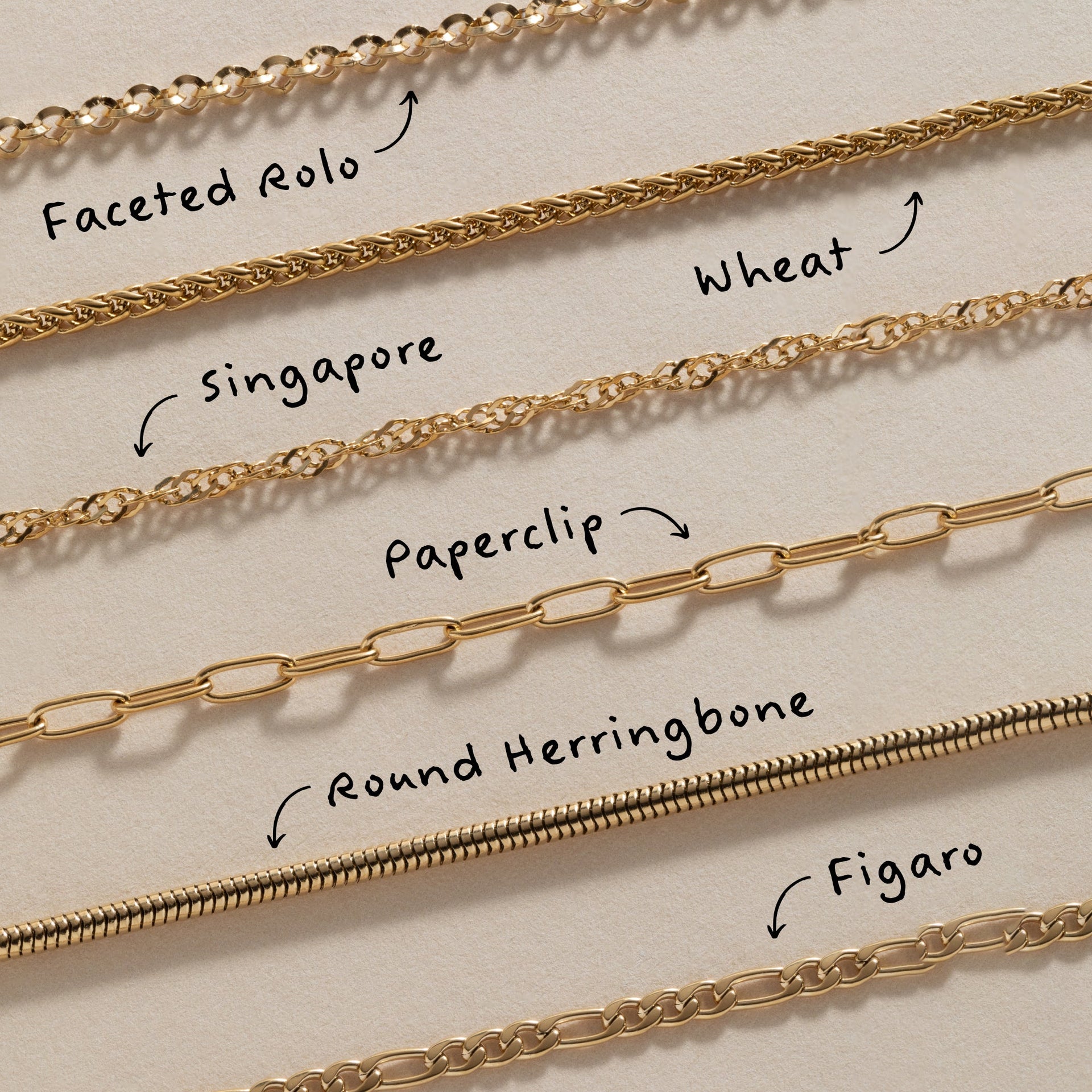 Gold Paperclip Charm & Layering Necklace for Women