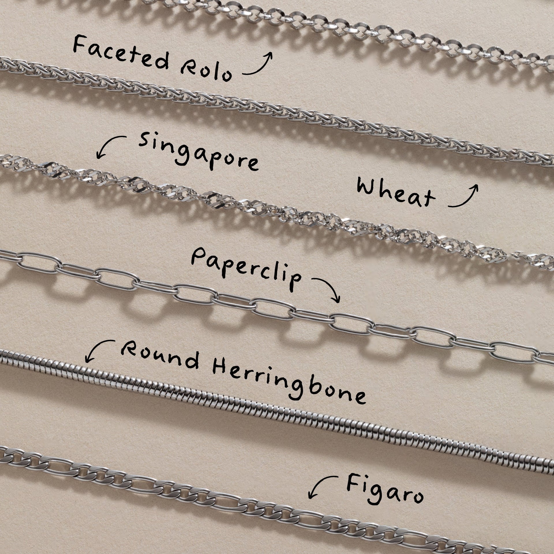 Figaro Charm & Layering Necklace in Gold and Silver Tone