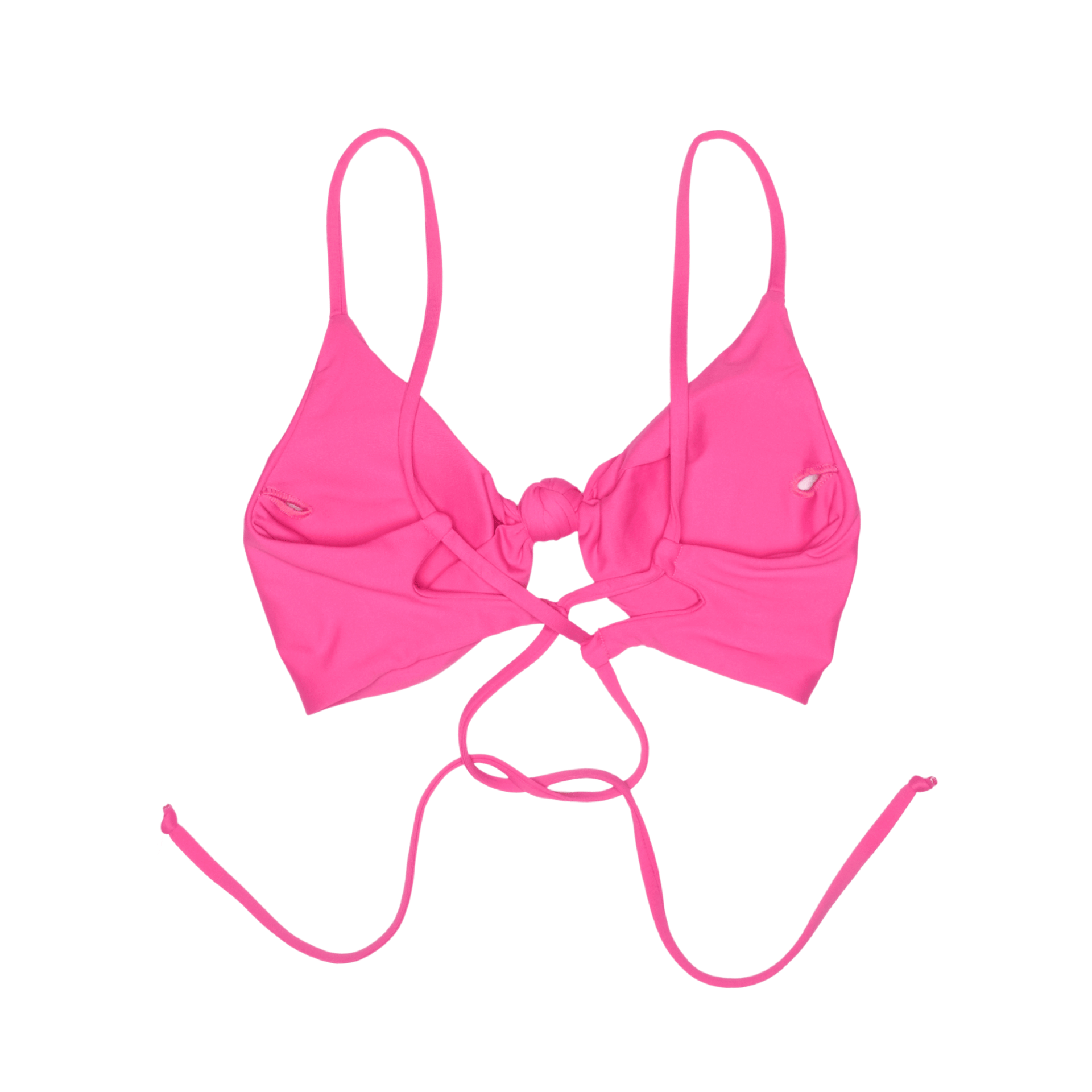 Jesse Adjustable Knot-Front Bikini Top with Removable Padding